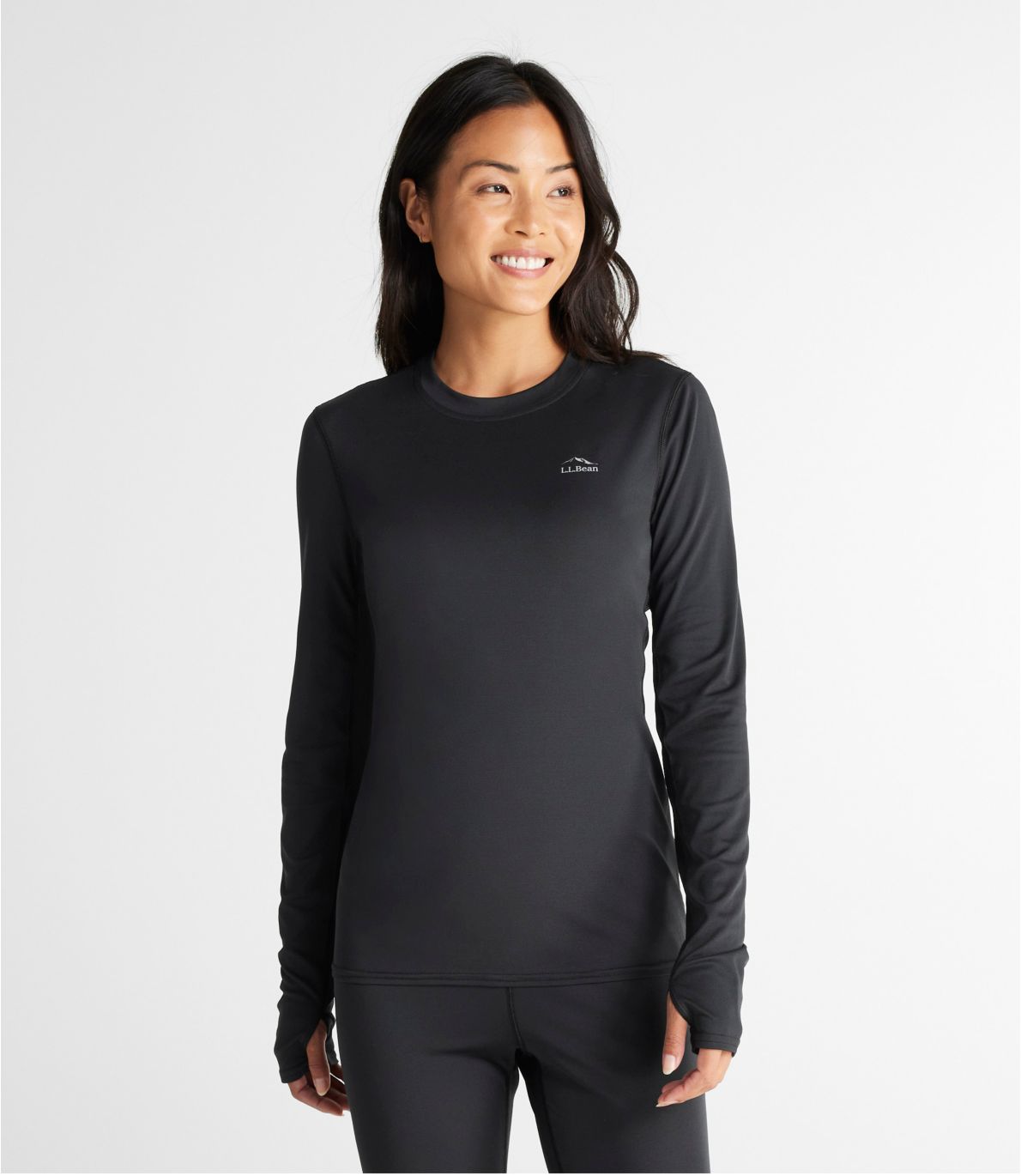 Women's L.L.Bean Lightweight Crew Base Layer, Long Sleeve