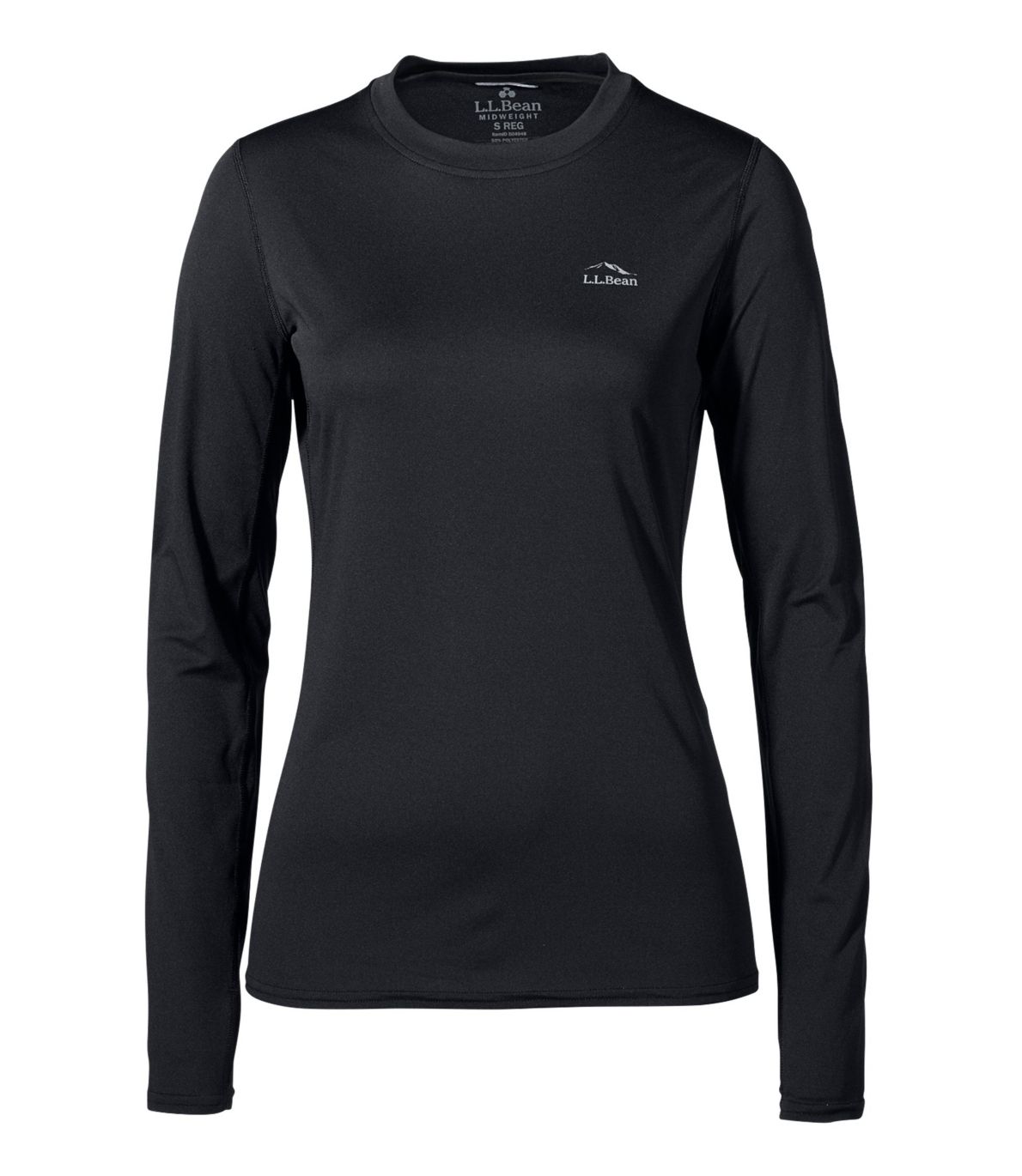 Women's L.L.Bean Lightweight Crew Base Layer, Long Sleeve