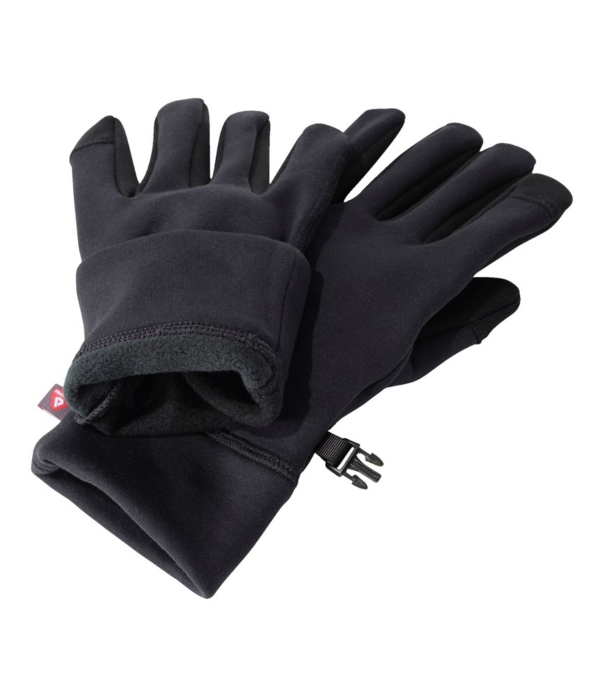 Men's Primaloft Therma-Stretch Fleece Gloves, Black, small image number 2