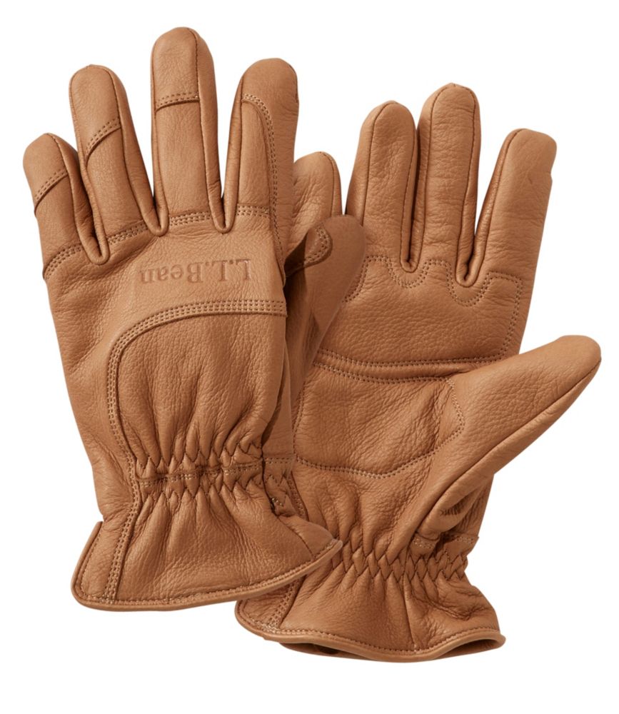 Men's Deerskin Gloves, Saddle, small image number 1