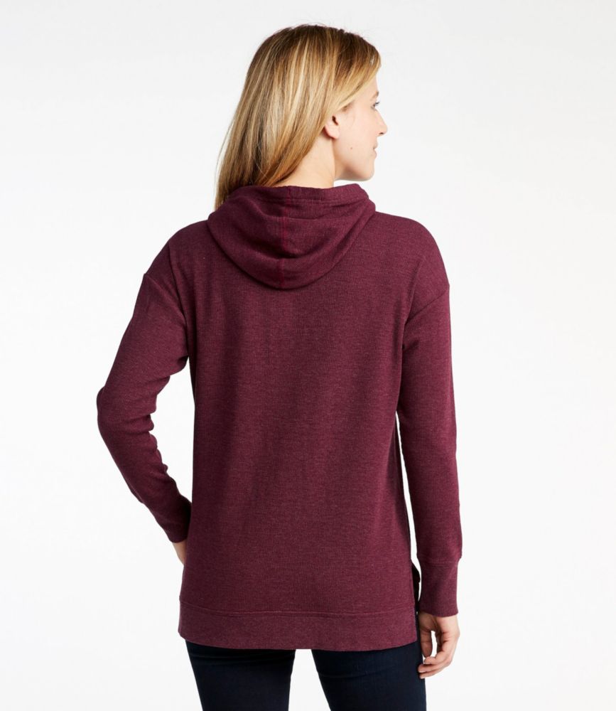 women's waffle knit hoodie