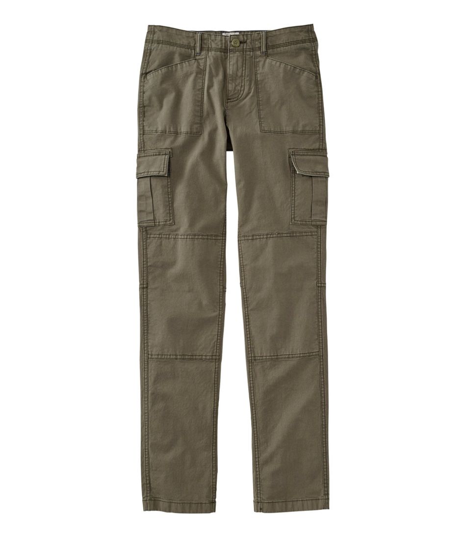 Women's Stretch Canvas Cargo Pants, Mid-Rise Straight-Leg | Pants at L ...