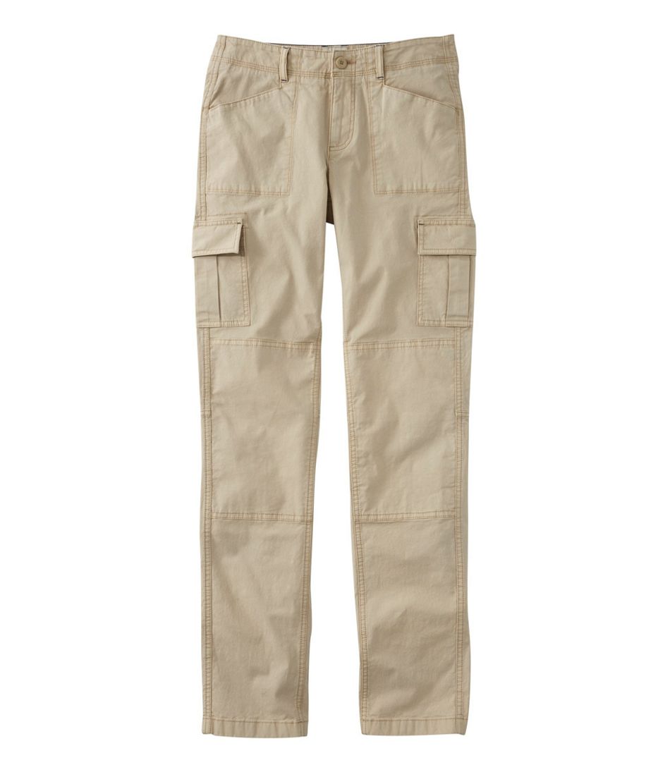 Women's Stretch Canvas Cargo Pants, Mid-Rise Straight-Leg Boulder 8 Medium Tall, Twill | L.L.Bean