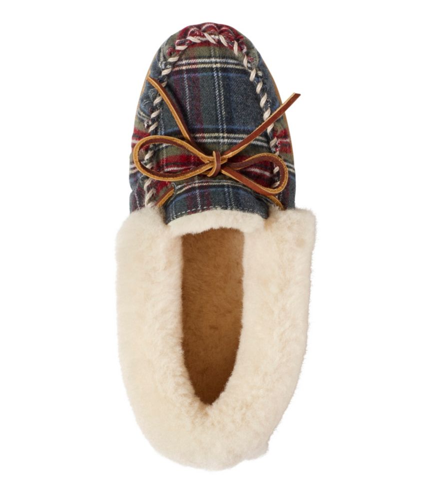 tartan moccasin slippers