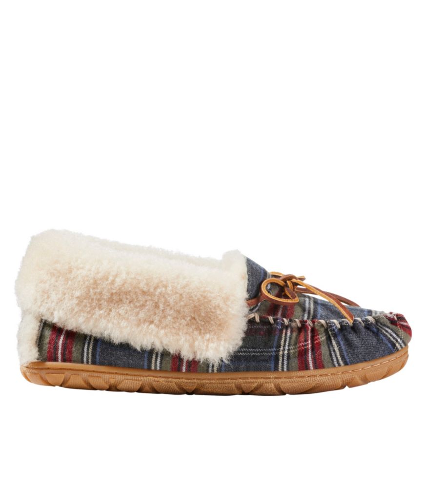 Women's Wicked Good Moccasins, Plaid, Gray Stewart, small image number 1