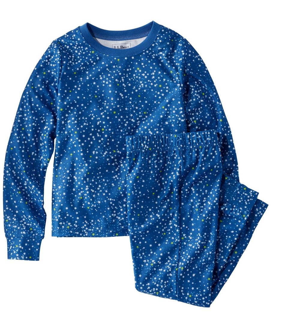 LL Bean Kid’s Fleece Pajamas Turquoise Blue Girls Size 8 Item 252081 