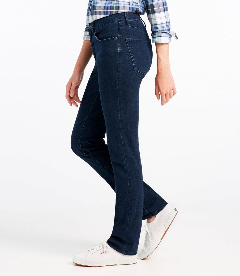 Women's Super Stretch Slimming Jeans, Classic Fit Straight-Leg Pants ...
