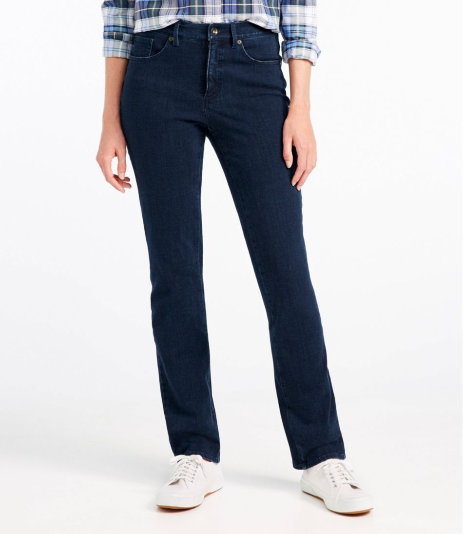 Women's Super-Stretch Slimming Jeans, High-Rise Straight-Leg | Pants ...