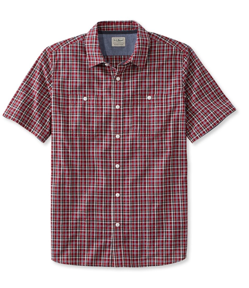 Casco Bay Camp Shirt, Short-Sleeve Slightly Fitted Plaid | Shirts at L ...
