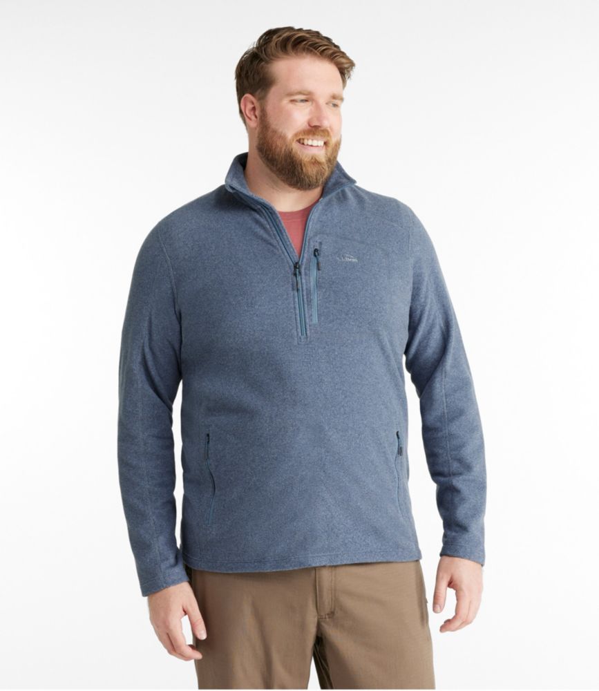 Men's Trail Fleece, Quarter-Zip, Carbon Navy/Iron Blue, small image number 4