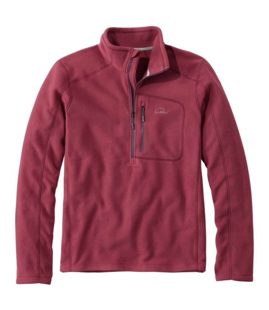 Men's Trail Fleece, Quarter-Zip, Red Wine/Alloy Gray, small image number 1