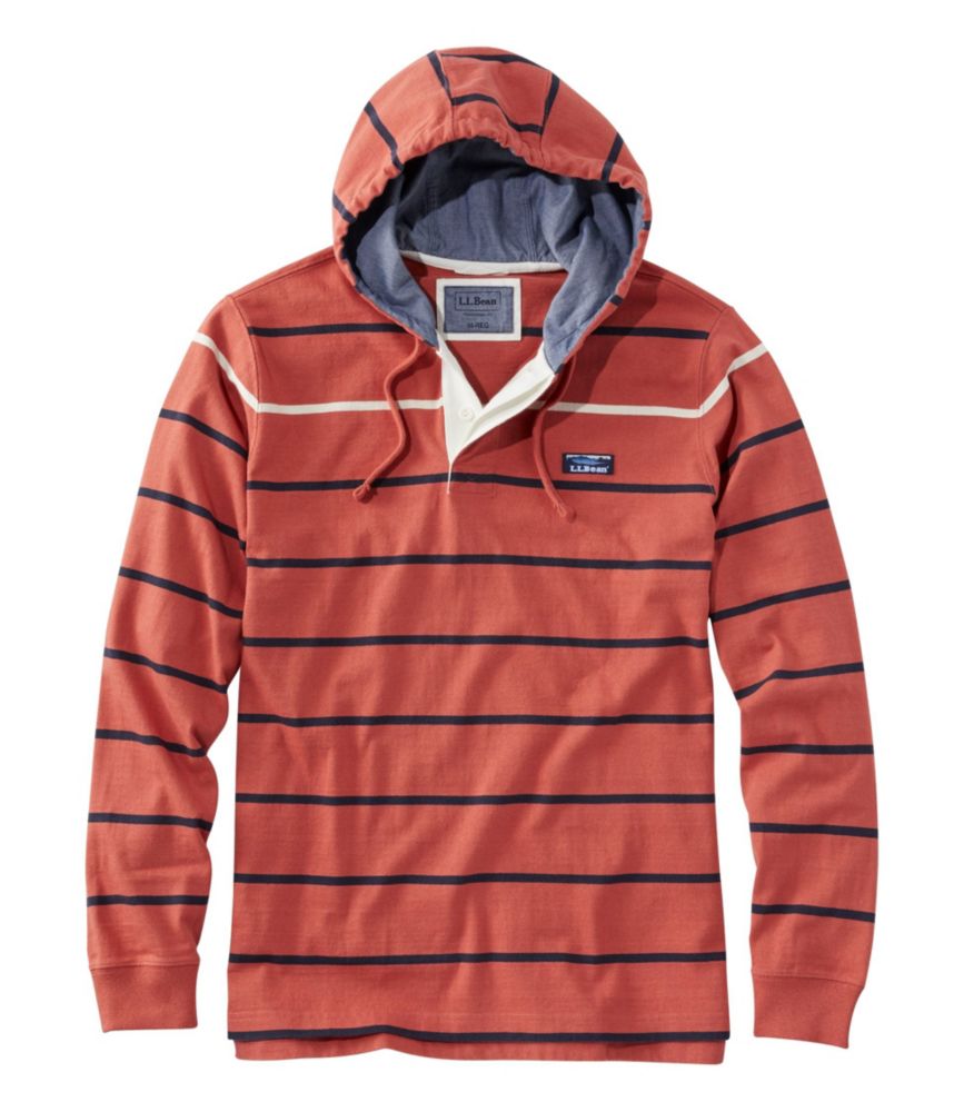 hooded rugby pullover