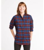Women's Signature Lightweight Flannel Oversized Shirt, Plaid
