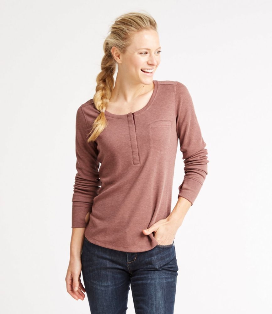 ladies thermal henley shirts