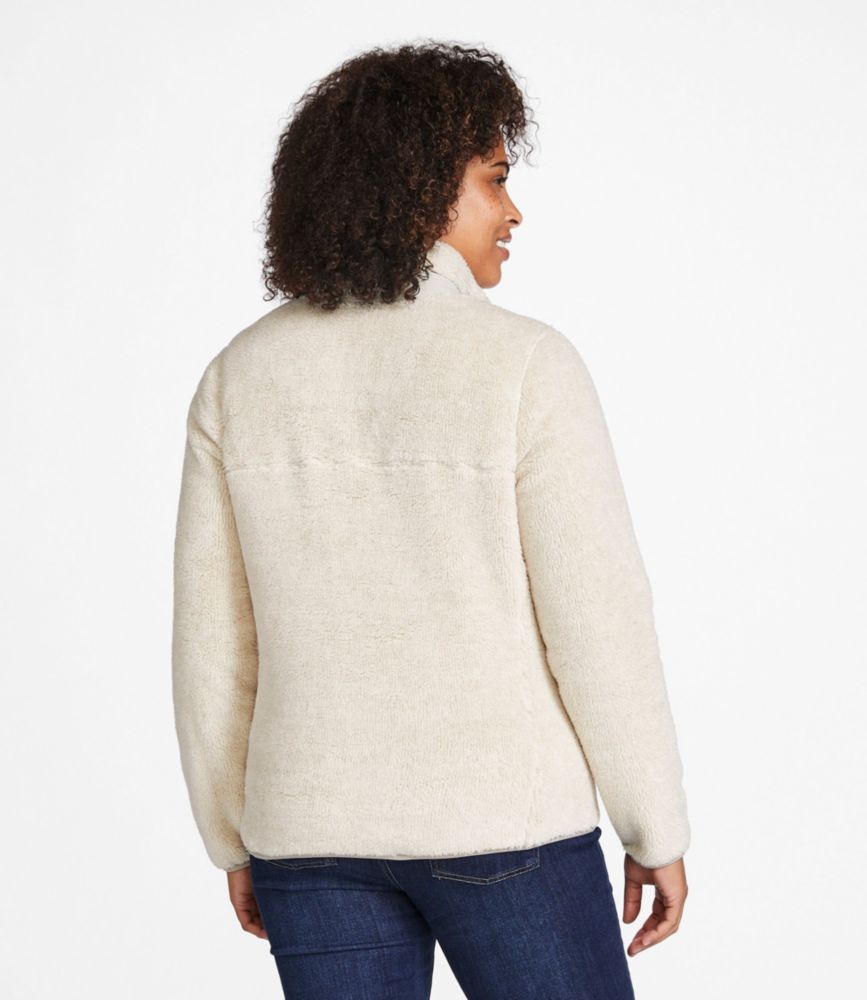 Women's L.L.Bean Hi-Pile Fleece Pullover, Rosewood Heather/Fig, small image number 3