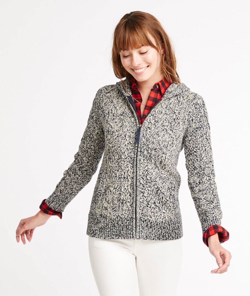 cotton zip front cardigan
