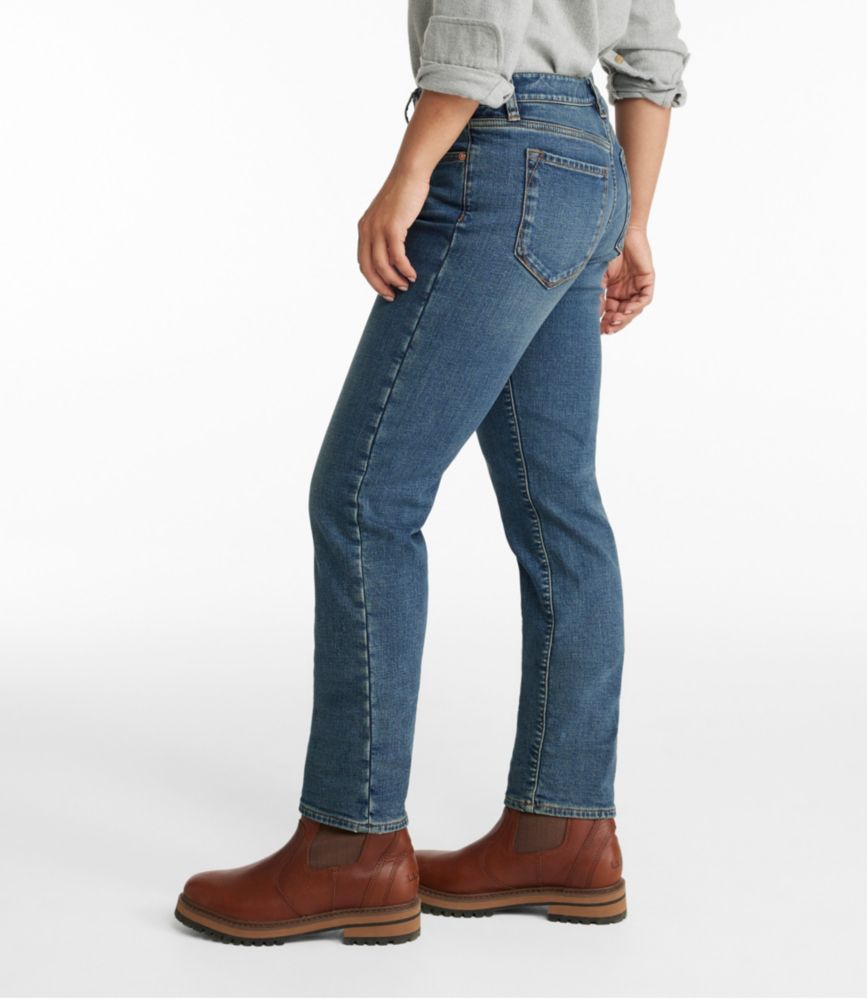 Women's Signature Lined Boyfriend Jeans, LowRise StraightLeg Flannel