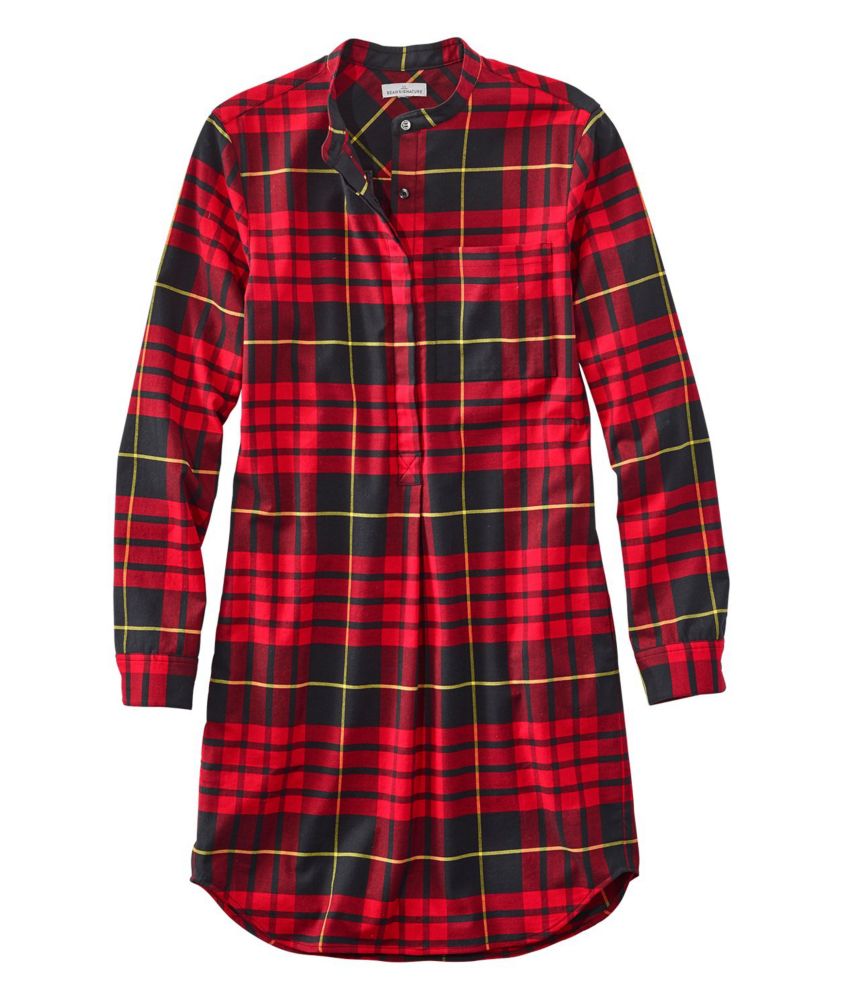 womens red flannel dress