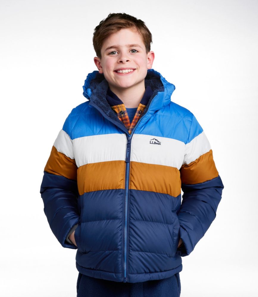 Kids' Bean's Down Jacket, Colorblock
