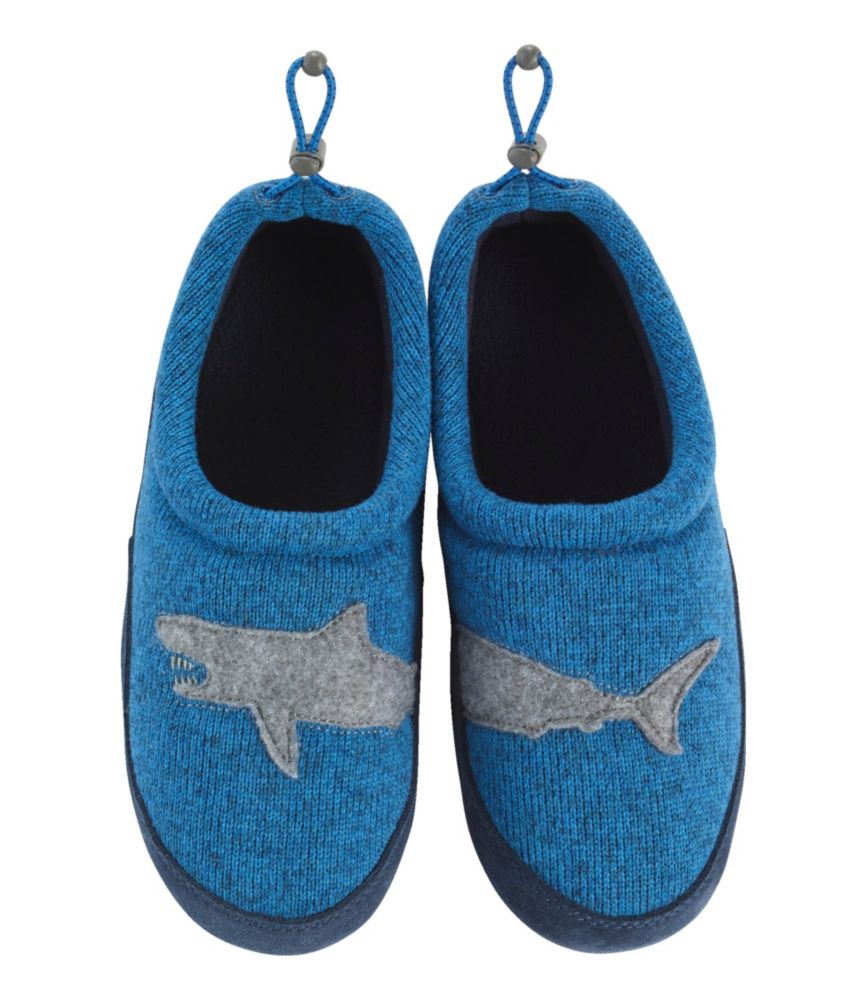 Kids' Sweater Fleece Slippers, Motif, Glacier Blue Shark, small image number 1