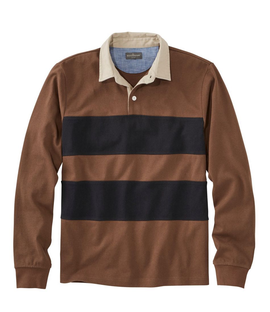 Men's Signature Classic Rugby Shirt, Long-Sleeve Stripe | Shirts & Tops ...