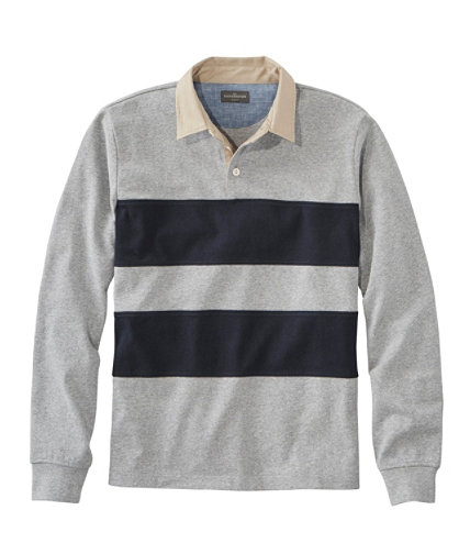 Men's Signature Classic Rugby Shirt, Long-Sleeve Stripe | Shirts at L.L ...
