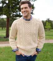 Llbean irish sweater hotsell