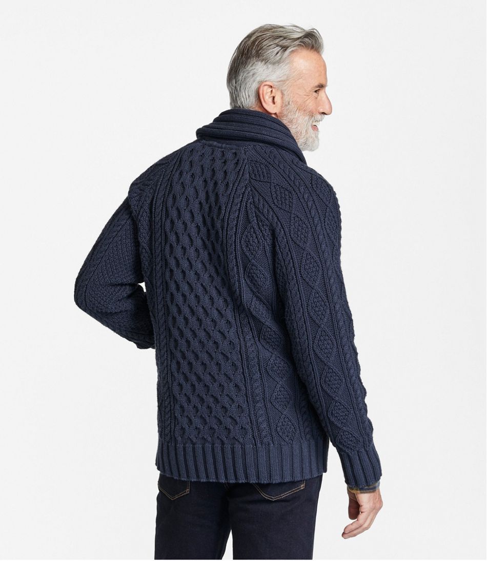 underjordisk uddrag afbrudt Men's Signature Cotton Fisherman Sweater, Shawl-Collar Cardigan | Sweaters  at L.L.Bean