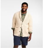 Men's Signature Cotton Fisherman Sweater, Shawl-Collar Cardigan at L.L. Bean