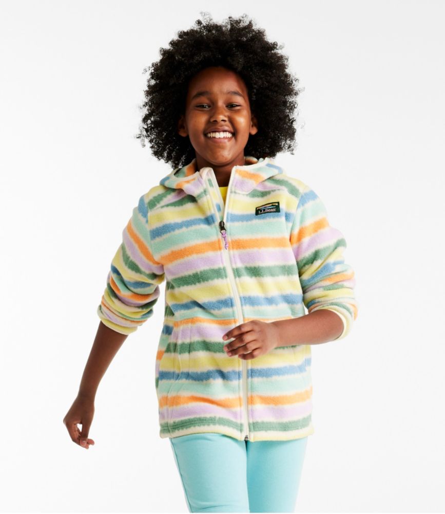 Kids' Mountain Classic Fleece, Hooded, Print, Cream Multi Stripe, small image number 3