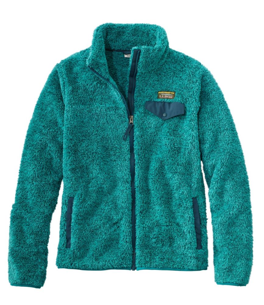 Image of Women's L.L.Bean Hi-Pile Fleece Jacket Blue Xs