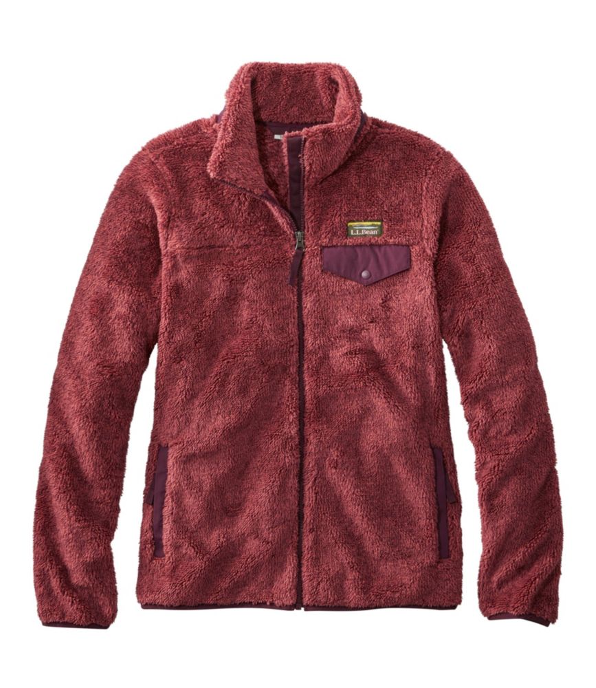 Women's L.L.Bean Hi-Pile Fleece Jacket, Rosewood Heather/Fig, small image number 1