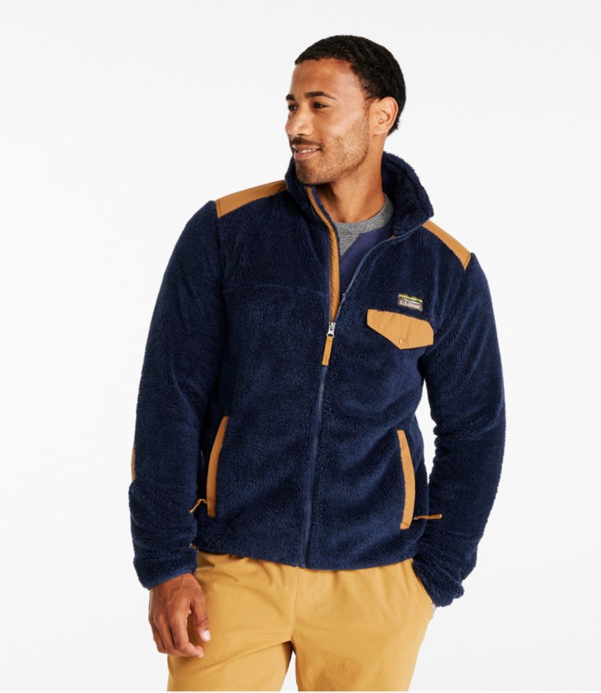 High pile fleece jacket men's best sale