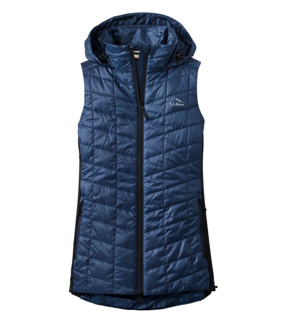 Women's PrimaLoft Packaway Long Vest Mariner Blue Extra Large, Synthetic/Nylon | L.L.Bean, Petite