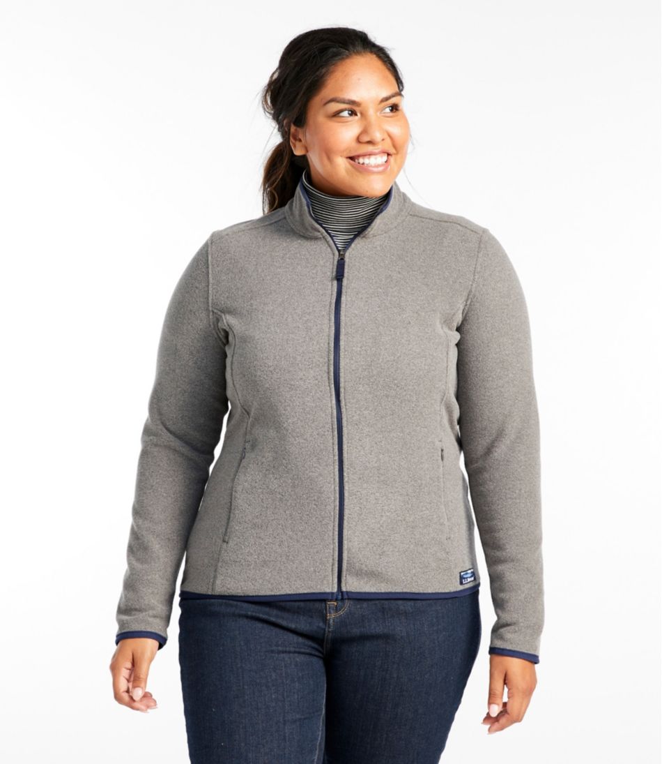 Women's Soft-Brushed Fitness Fleece Zip-Pocket Jacket
