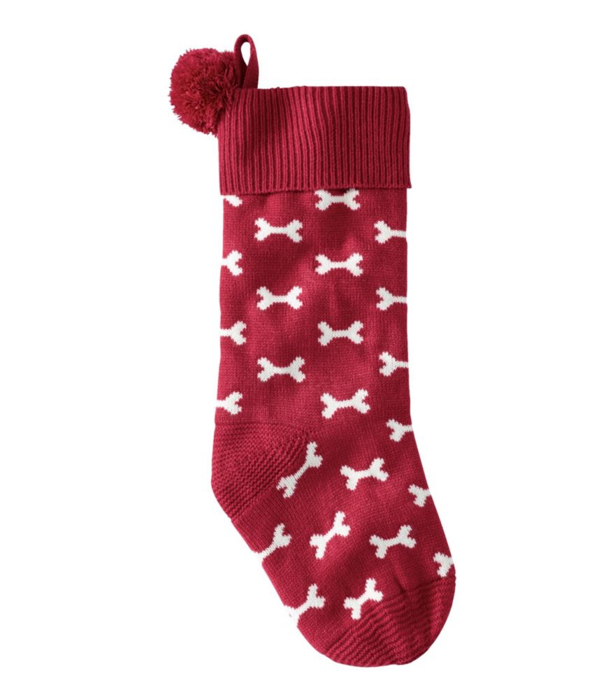 Dog Bone Knit Stocking