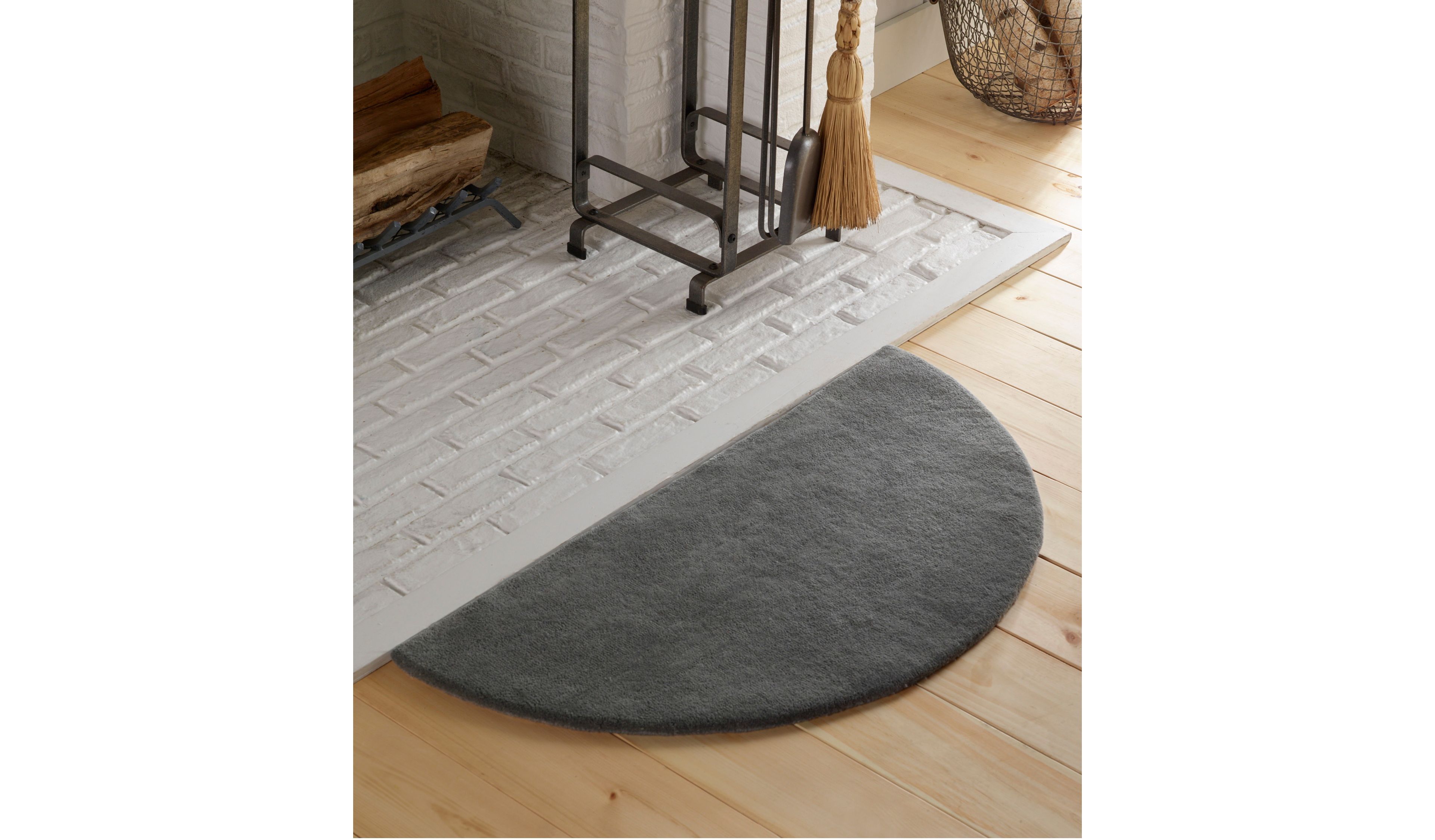 Wool Hearth Rug, Crescent