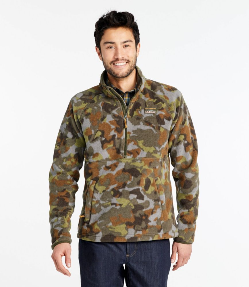 fleece camo pullover