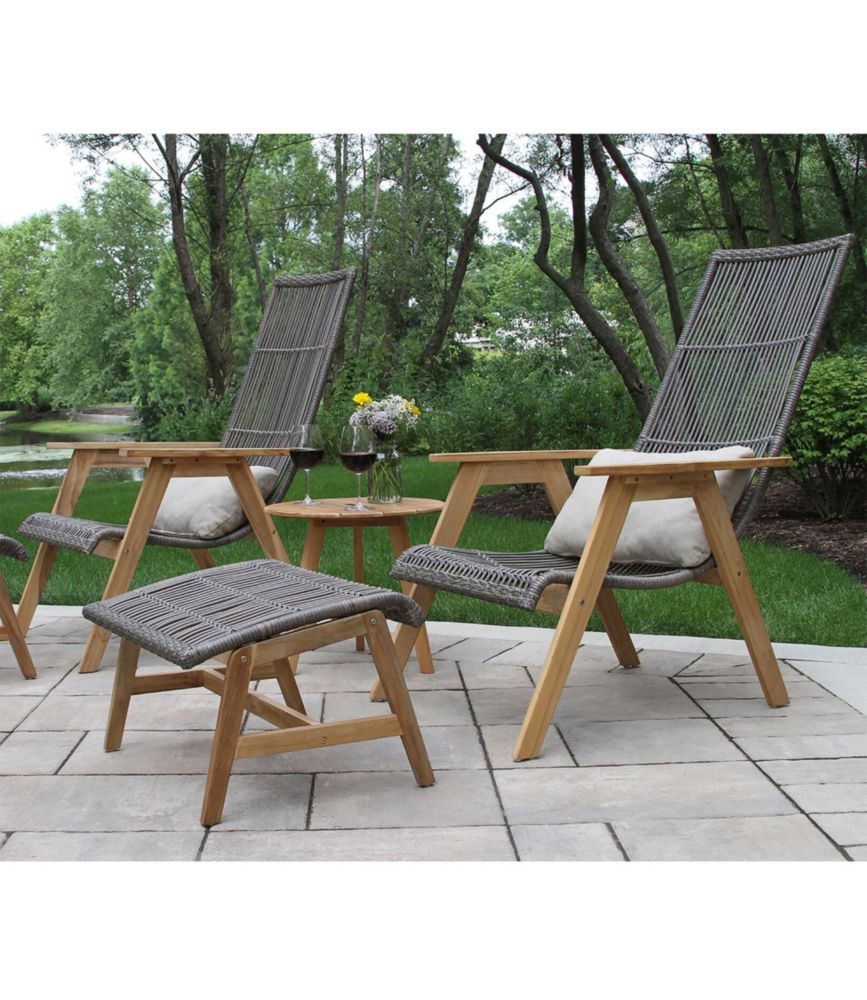Wicker Teak Chairs Set Of Two