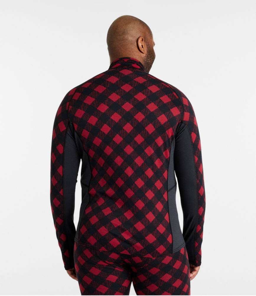 Men's L.L.Bean Midweight Base Layer, 1/4 Zip, Print, , small image number 5