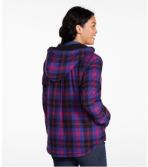 Women's Scotch Plaid Flannel Shirt, Sherpa-Lined Zip Hoodie