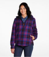 Women's Scotch Plaid Flannel Shirt, Sherpa-Lined Zip Hoodie Women's Scotch Plaid Flannel Shirt, Sherpa-Lined Zip Hoodie