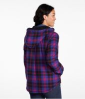 Women s Scotch Plaid Flannel Shirt Sherpa Lined Zip Hoodie Flannel Shirts at L.L.Bean