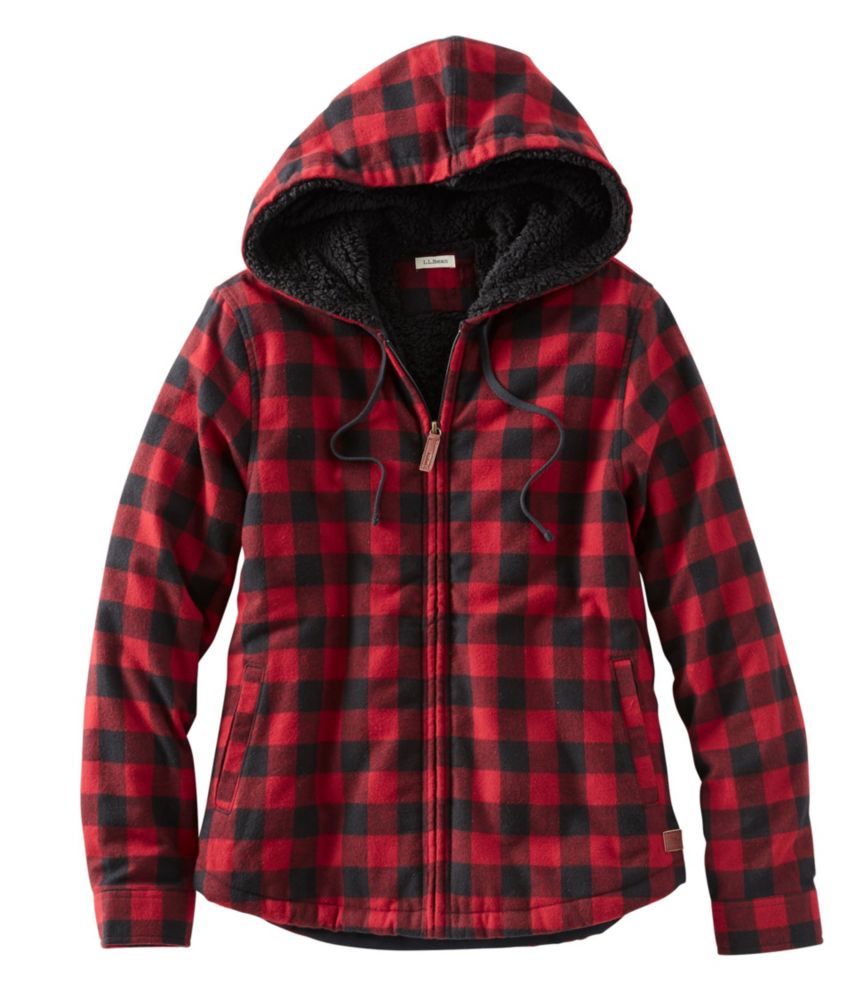 Ll bean flannel hoodie women's best sale