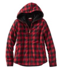 Women's sherpa discount lined flannel hoodie