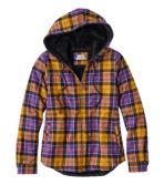 Women's Scotch Plaid Flannel Shirt, Sherpa-Lined Zip Hoodie
