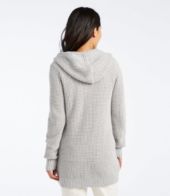 Women's All-Day Waffle Sweater, Hooded Wrap Cardigan at L.L. Bean