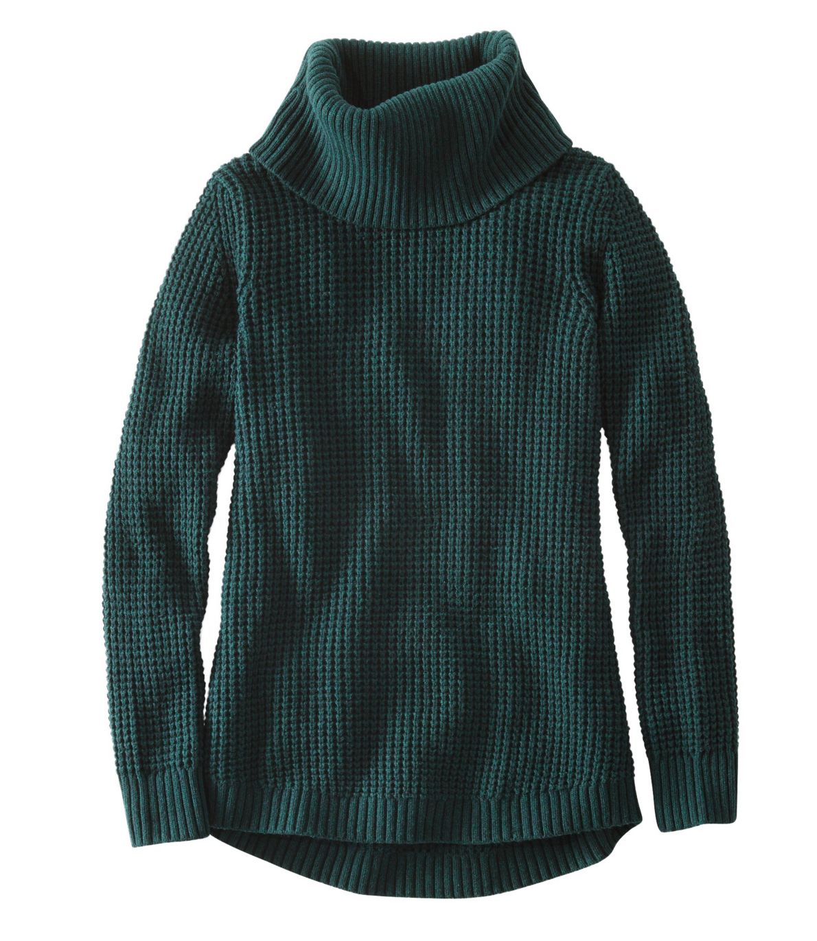 Waffle-Stitch Sweater, Cowlneck Pullover