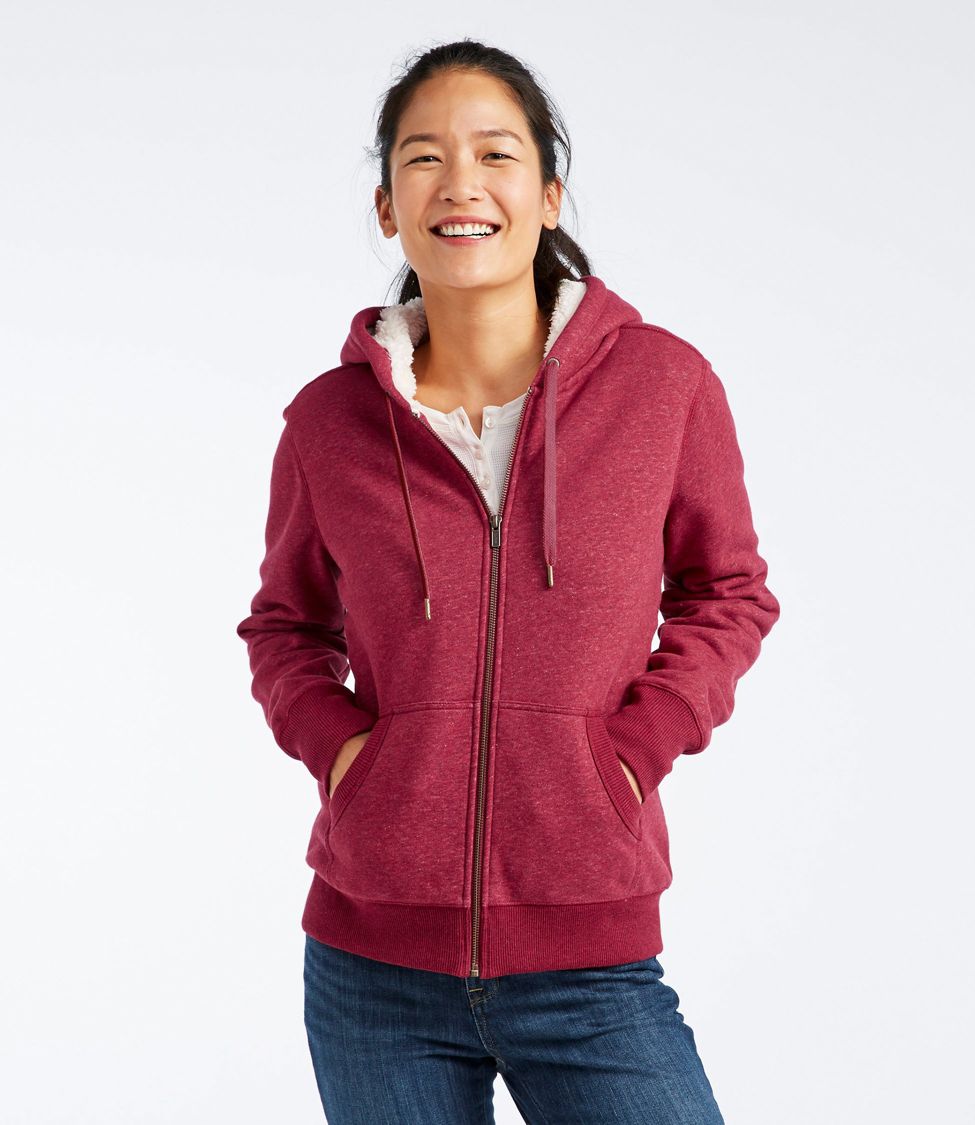 Sherpa hoodie zip outlet up