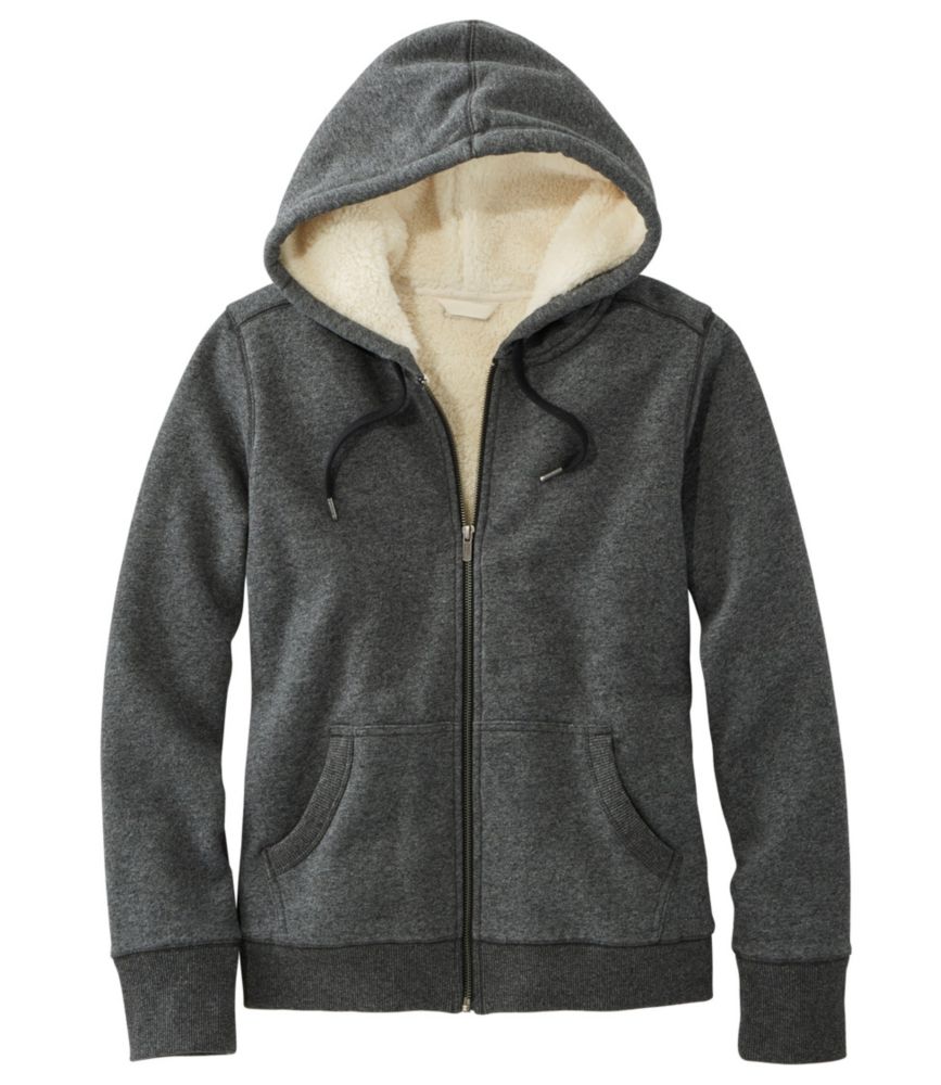 womens hooded sherpa jacket